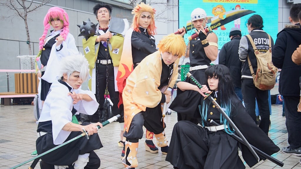 Creator booth selling self-published manga at Comiket