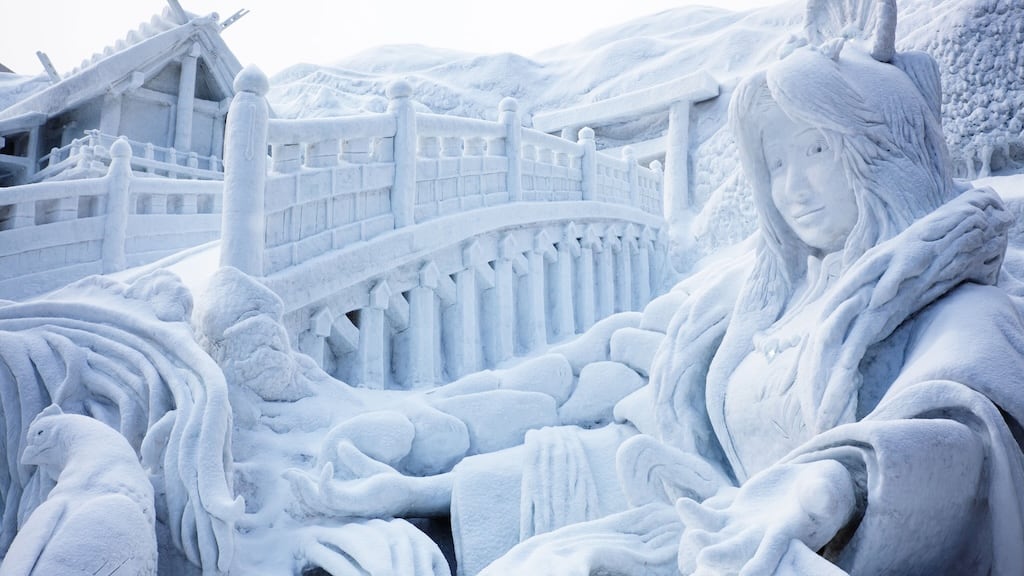 Snow sculptures Japan