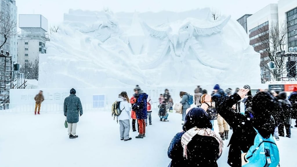 Winter festival in Hokkaido